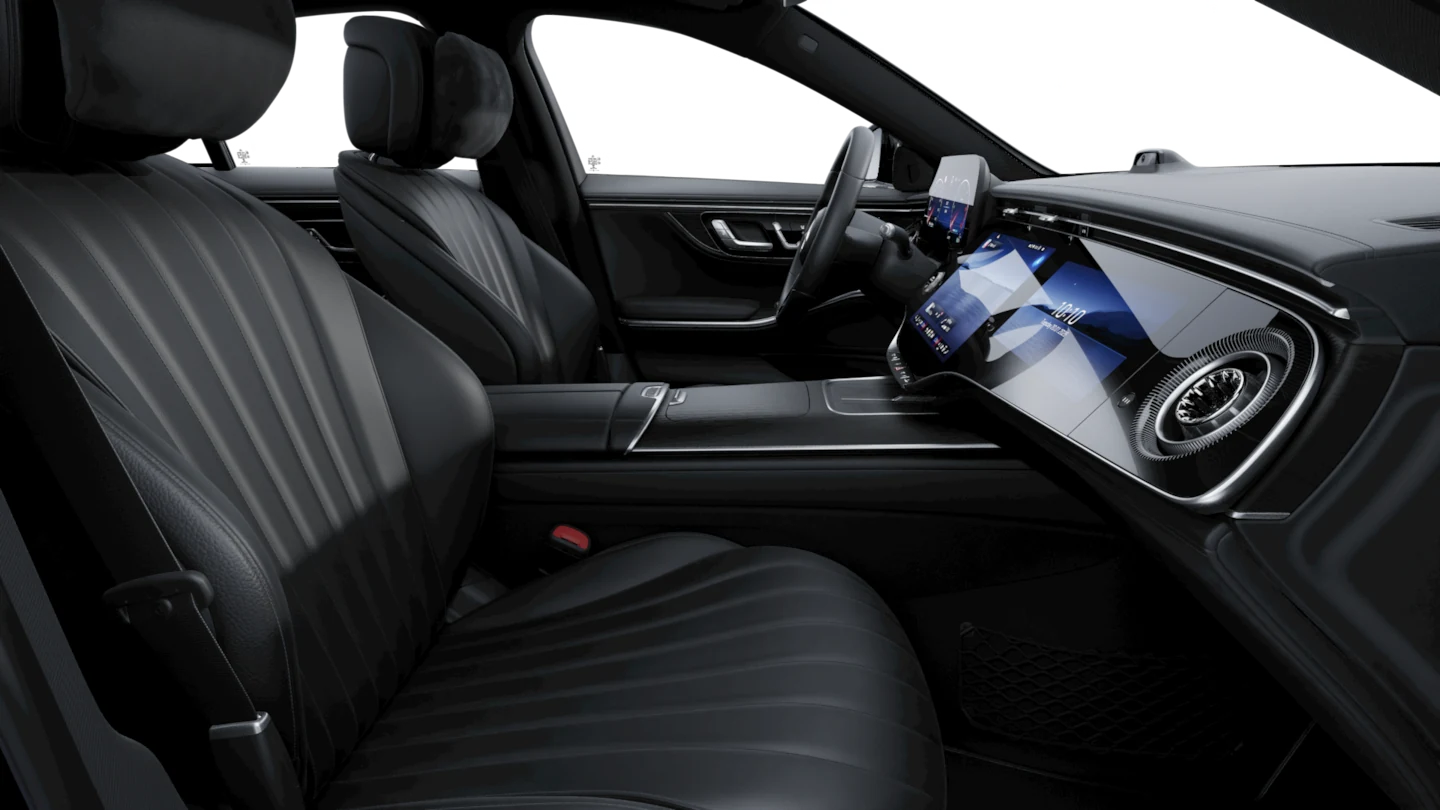 가죽 블랙이 적용된 S-Class 공식 인테리어 이미지
